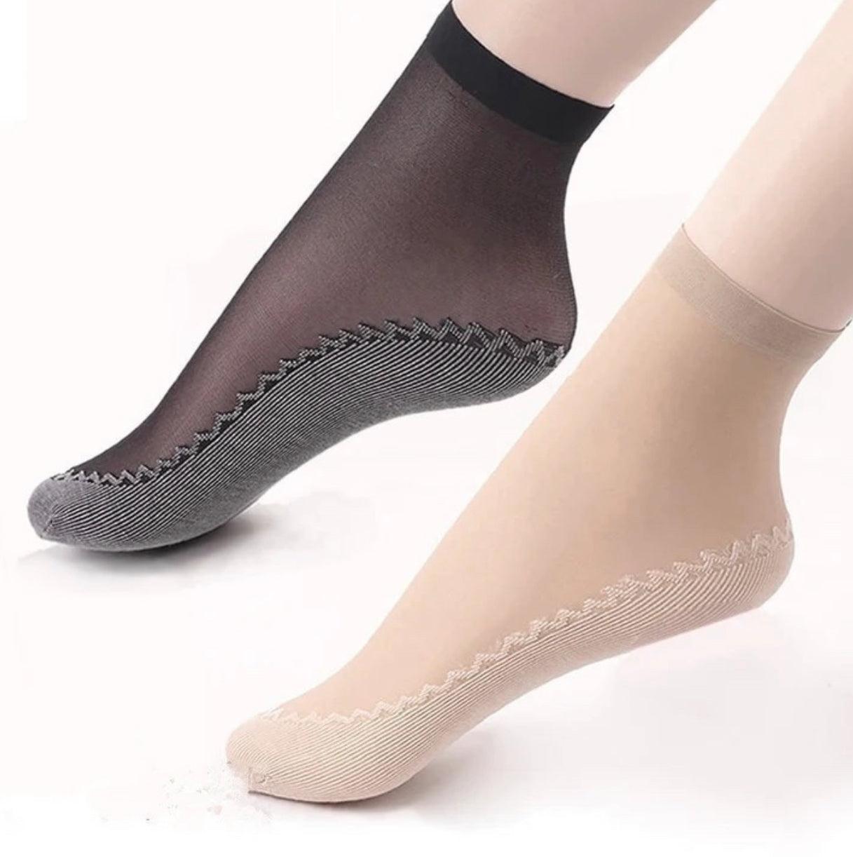 10 Pairs of Silky Non-Slip Cotton Women's Socks