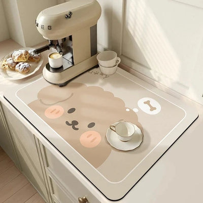 Absorbent Microfiber Dish Draining Mat