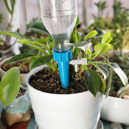 Automatic Plant Watering Device Compatible with PET Bottles