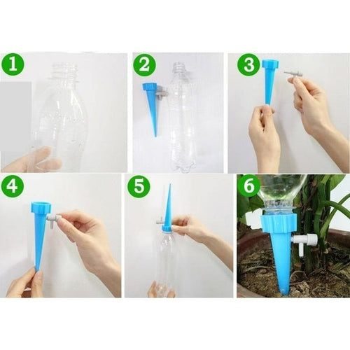Automatic Plant Watering Device Compatible with PET Bottles
