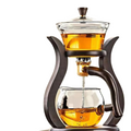 Automatic Rotating Glass Tea Set