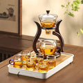 Automatic Rotating Glass Tea Set