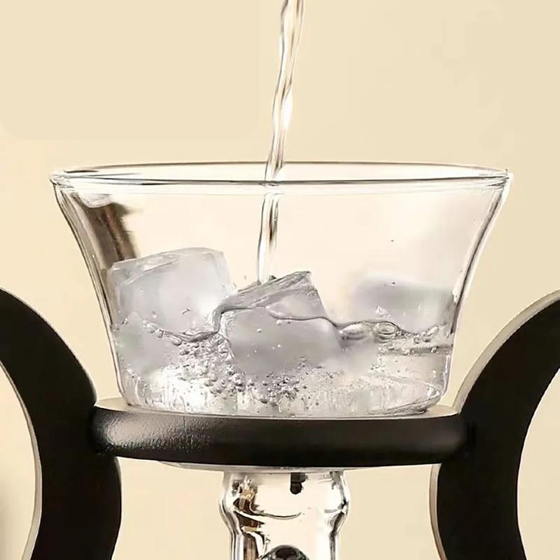Automatic Rotating Glass Tea Set