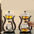 Automatic Rotating Glass Tea Set
