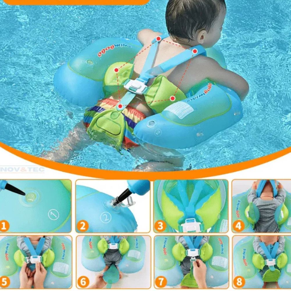 Inflatable Baby Float with Removable Sun Protection - BabySun