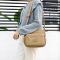 Compact Water-Resistant Nylon Bag with Zip Fastening