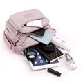 Compact Water-Resistant Nylon Bag with Zip Fastening