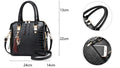 Women's Leather Bag with Crocodile Design