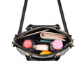 Women's Leather Bag with Crocodile Design