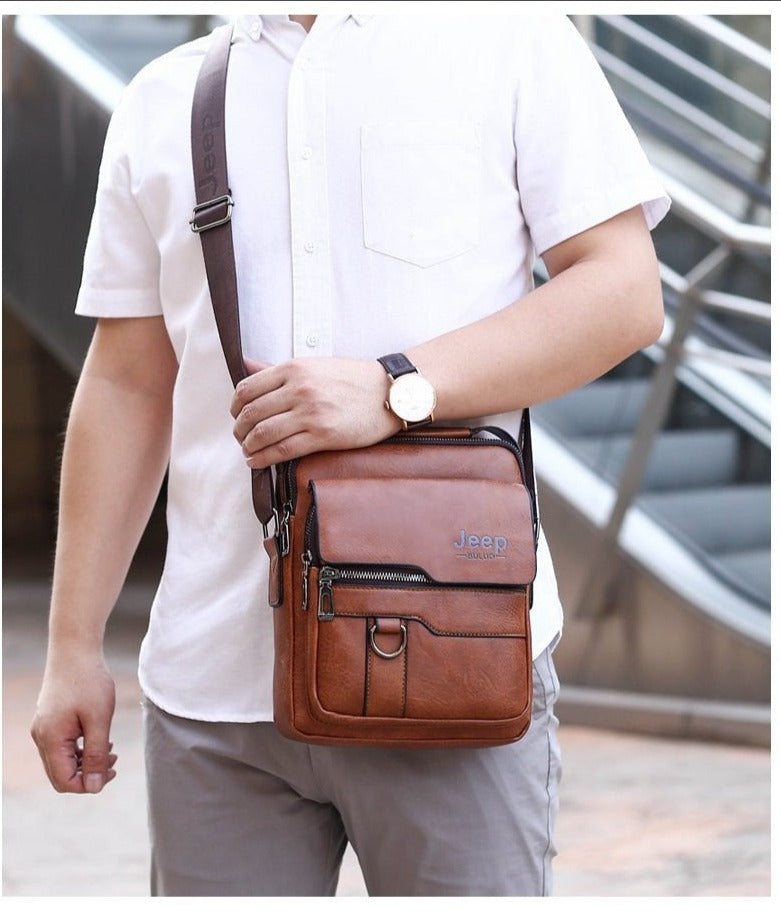 Jеер Men's Leather Bag + Free Leather Wallet
