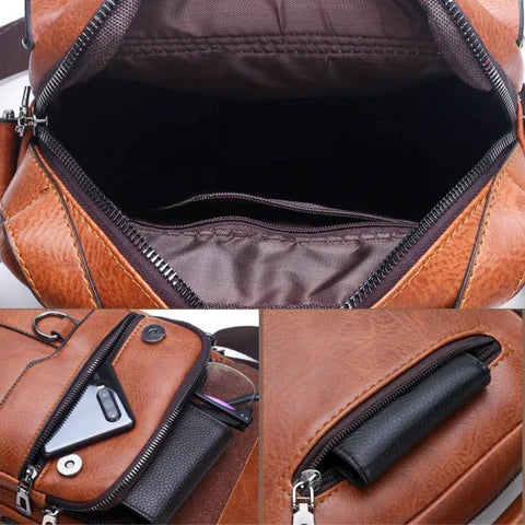 Jеер Men's Leather Bag + Free Leather Wallet