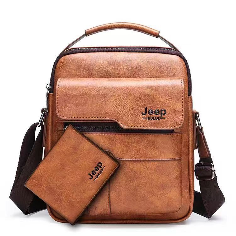 Jеер Men's Leather Bag + Free Leather Wallet