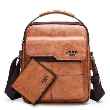 Jеер Men's Leather Bag + Free Leather Wallet