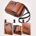 Jеер Men's Leather Bag + Free Leather Wallet
