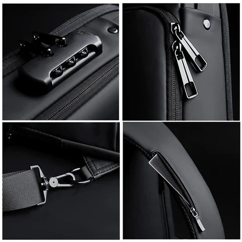 Anti-Theft Shoulder Bag with USB Charging