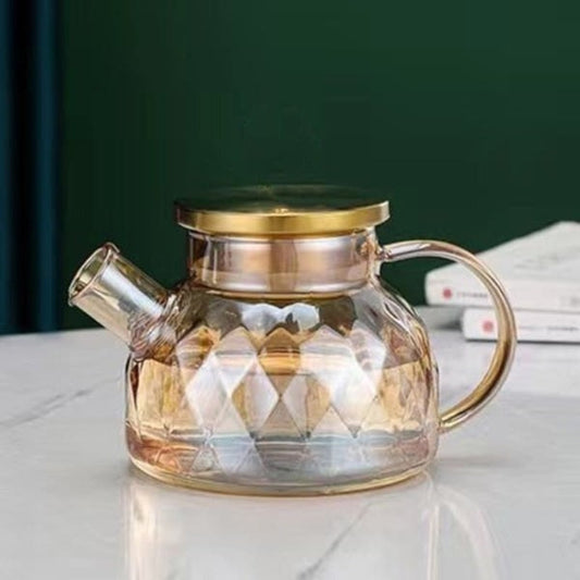 Borosilicate Glass Kettle with Stainless Steel Lid
