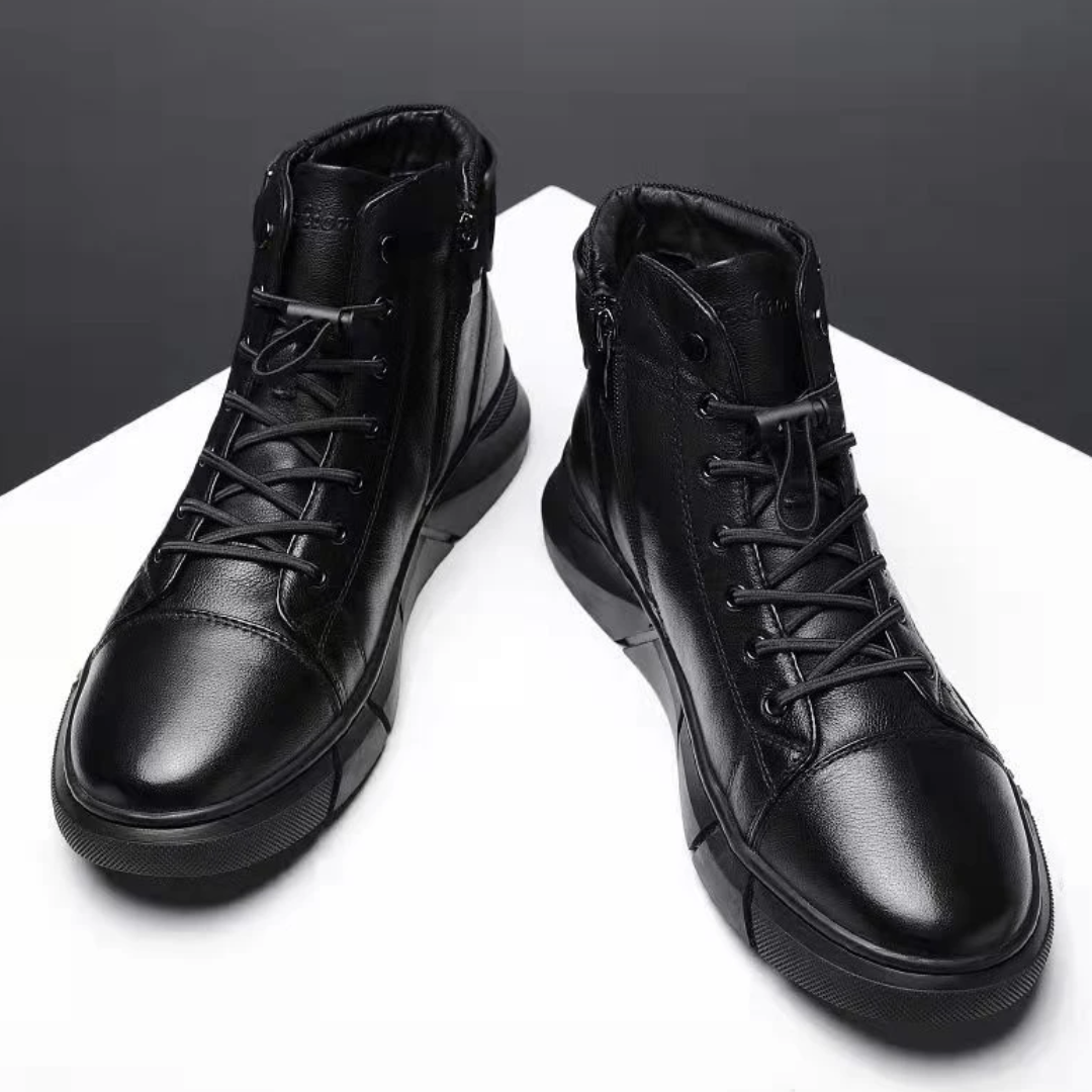 Men's Leather Combat Boot - UrbanStyle