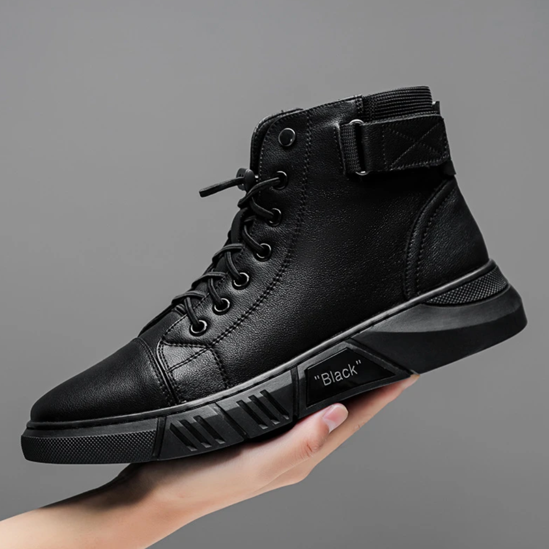 Men's Leather Combat Boot - UrbanStyle