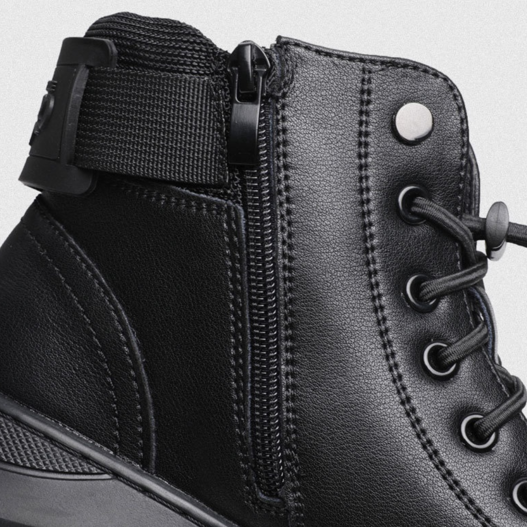 Men's Leather Combat Boot - UrbanStyle