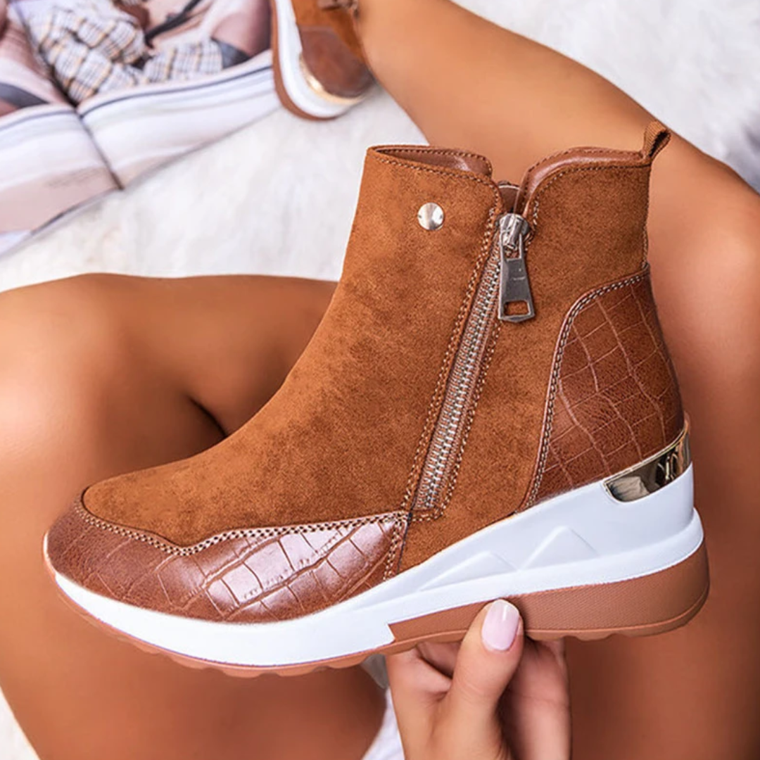 Women's Short Suede Ankle Boot - CozyChic