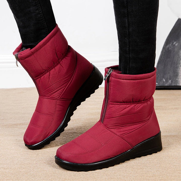 Women's Velvety Waterproof Winter Boots - CozyWarm