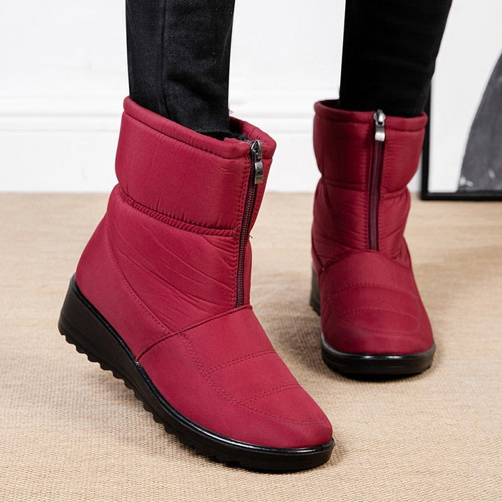 Women's Velvety Waterproof Winter Boots - CozyWarm