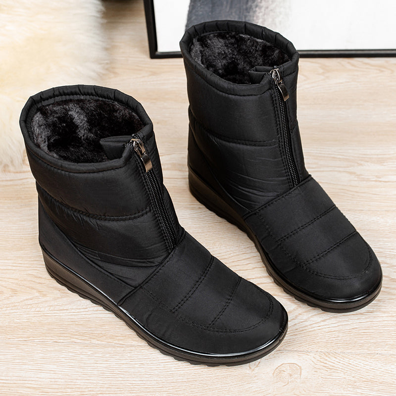 Women's Velvety Waterproof Winter Boots - CozyWarm