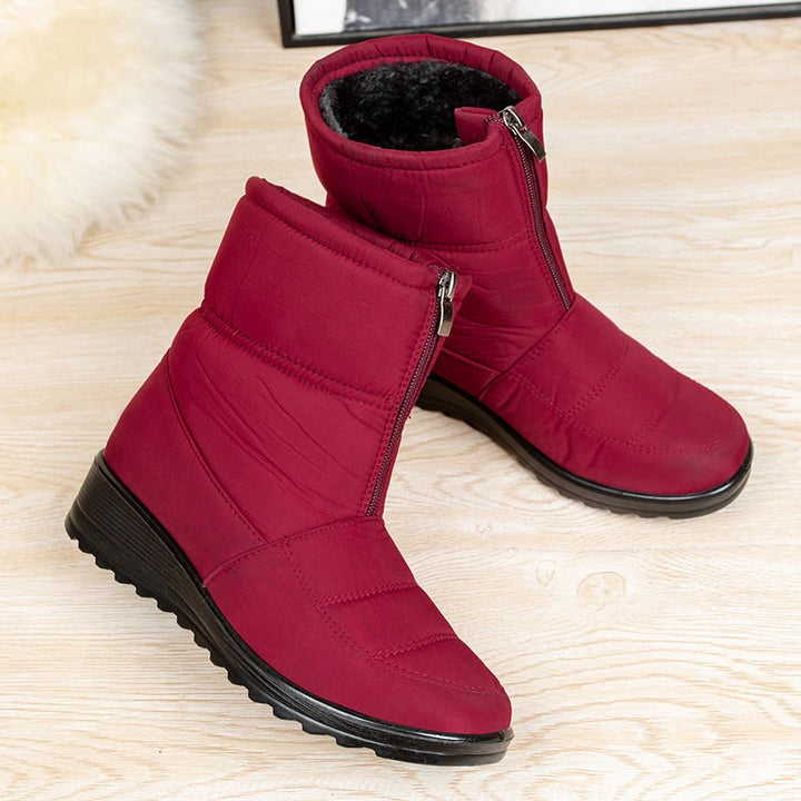 Women's Velvety Waterproof Winter Boots - CozyWarm