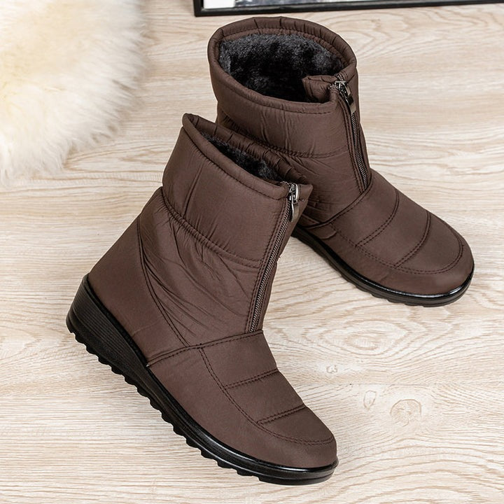 Women's Velvety Waterproof Winter Boots - CozyWarm
