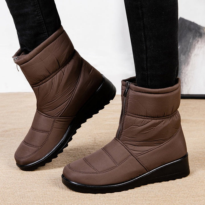 Women's Velvety Waterproof Winter Boots - CozyWarm