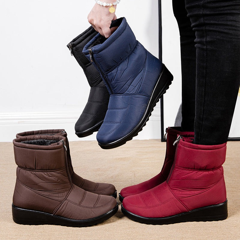 Women's Velvety Waterproof Winter Boots - CozyWarm