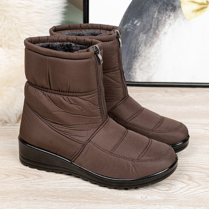 Women's Velvety Waterproof Winter Boots - CozyWarm