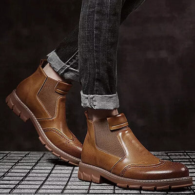 Men's Classic Leather Boots - EliteCraft