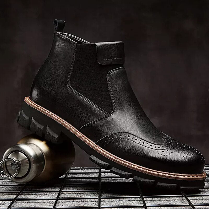 Men's Classic Leather Boots - EliteCraft