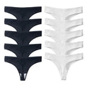 Seamless Cotton Thong Knickers - Buy 5 Get 10