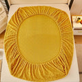 Padded Velvet Winter Mattress Cover