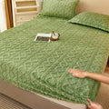 Padded Velvet Winter Mattress Cover