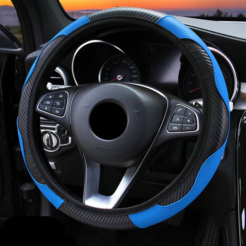Universal Leather Steering Wheel Cover