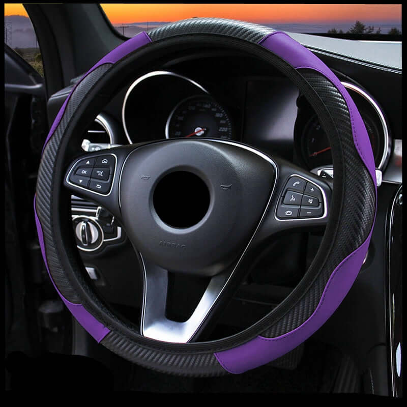 Universal Leather Steering Wheel Cover