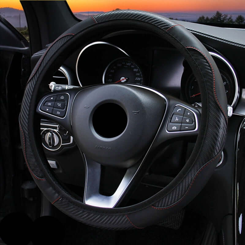Universal Leather Steering Wheel Cover