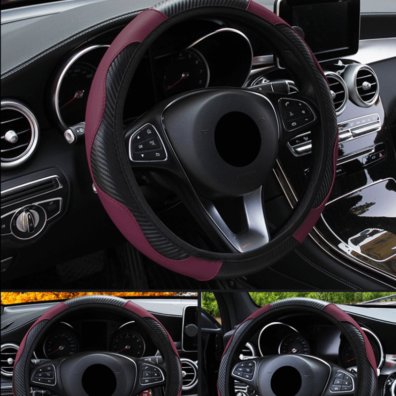 Universal Leather Steering Wheel Cover