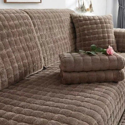 Universal Non-Slip Velvet Sofa Cover - SoftShield