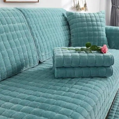 Universal Non-Slip Velvet Sofa Cover - SoftShield