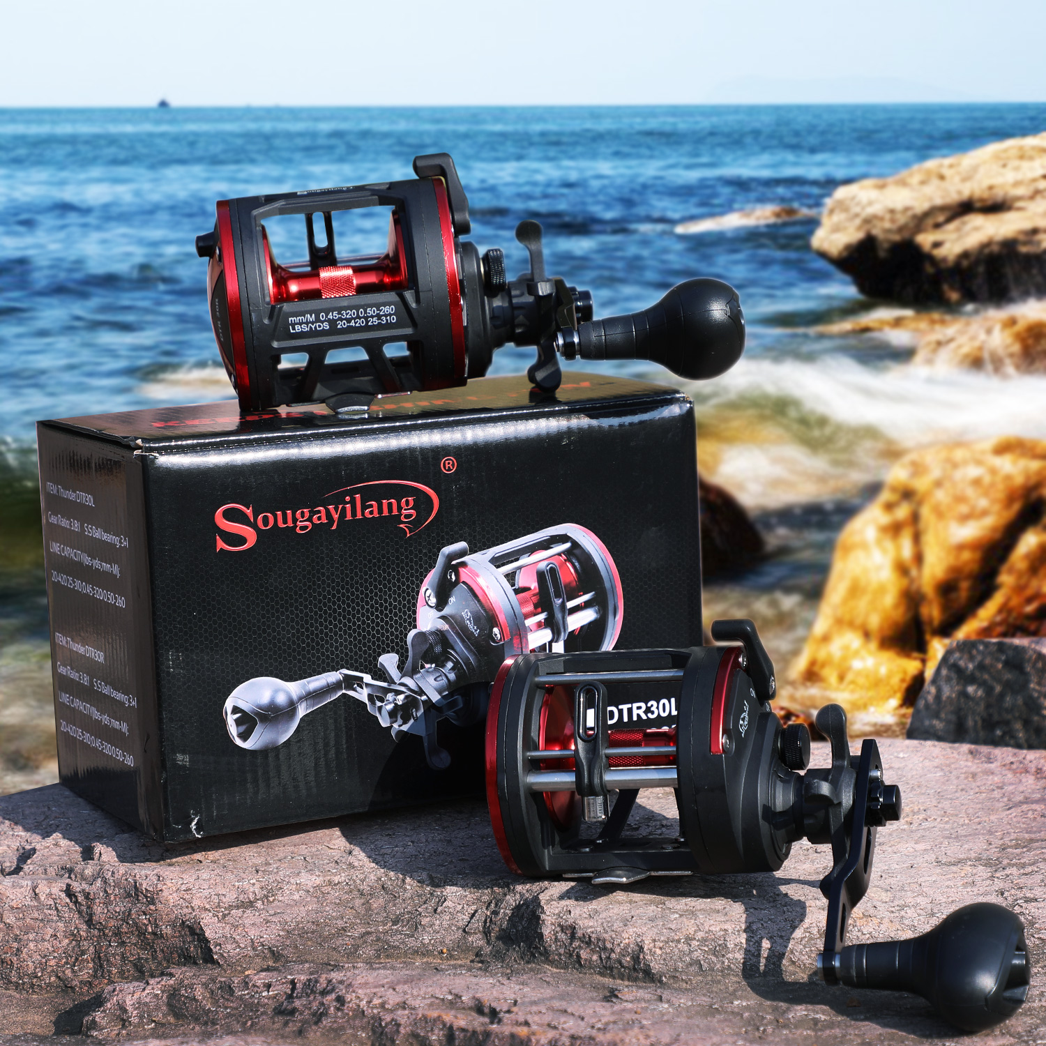 High-Profile Fishing Reel - 25kg Max Drag 3+1 Bearings - Sougayilang