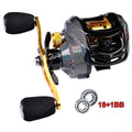 Professional Fishing Reel 10kg Drag and 19 Bearings - Snake