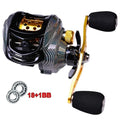 Professional Fishing Reel 10kg Drag and 19 Bearings - Snake