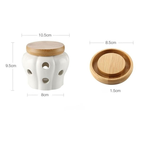 Ceramic Pot with Ventilated Lid