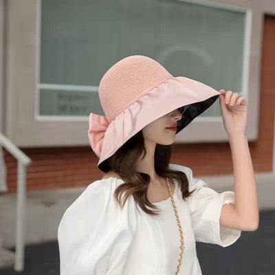 Women's Wide-Brim Beach Hat with UV Protection - CoolShade