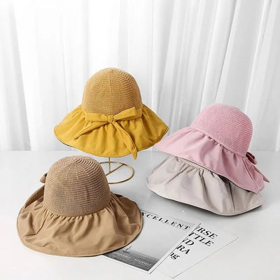 Women's Wide-Brim Beach Hat with UV Protection - CoolShade