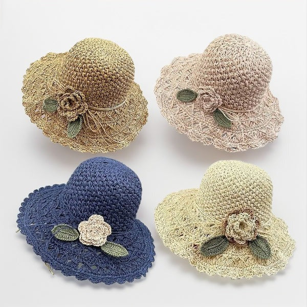 Women's Floral Crochet Summer Hat